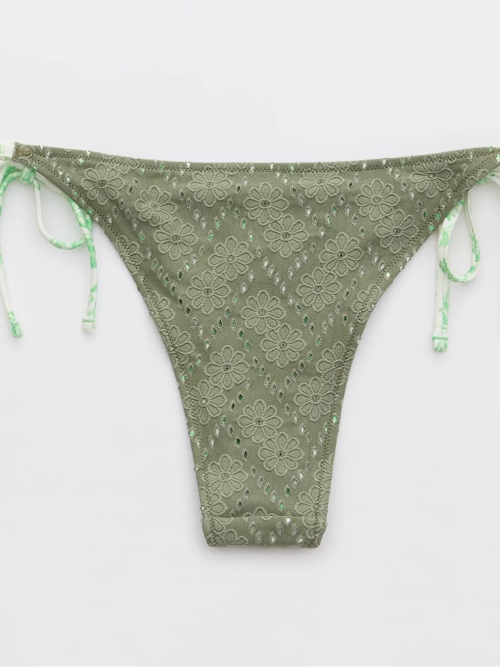 NWT Aerie Eyelet Cheekiest Tie Bikini Bottom - Picture 2 of 7